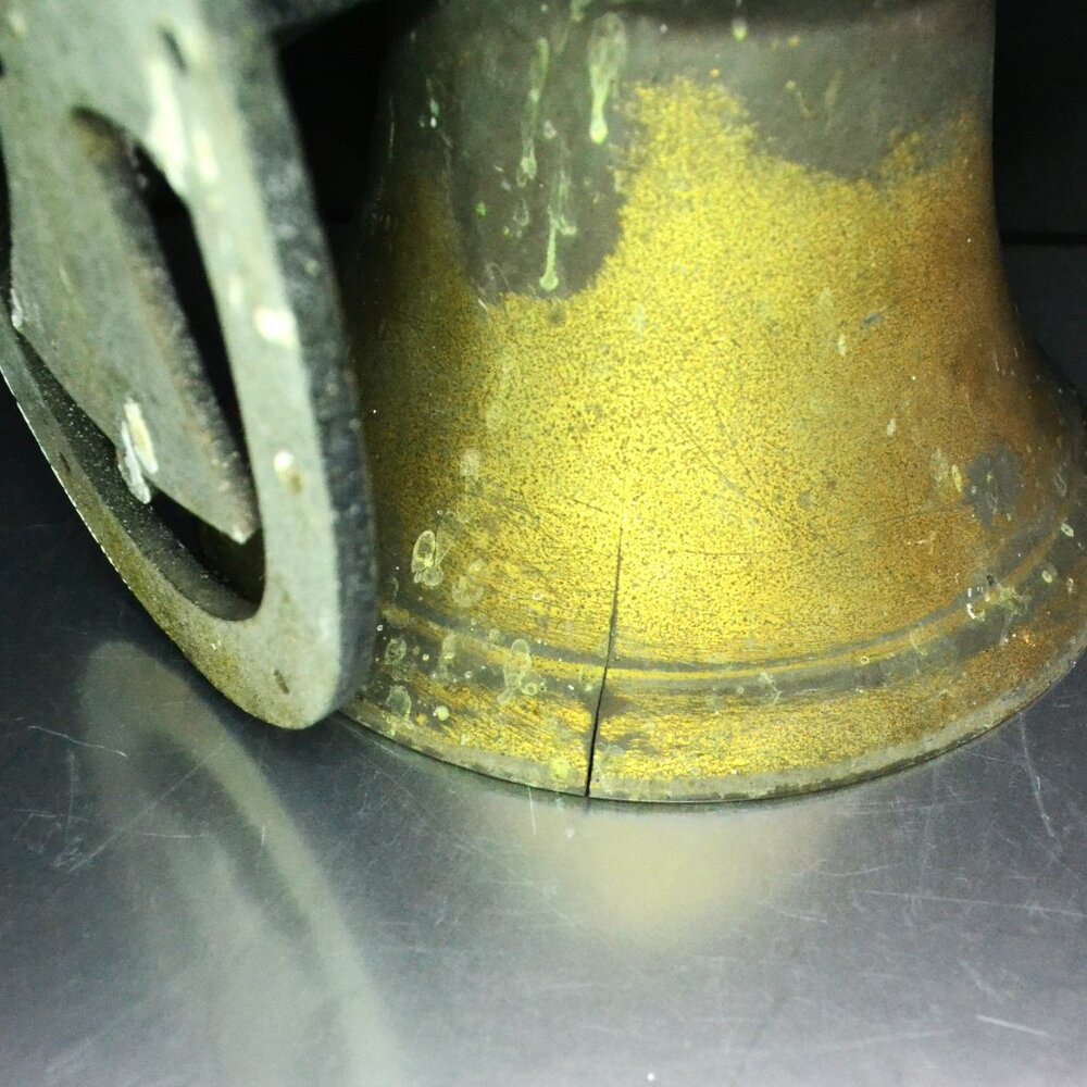 Vintage Bevin Patio Or Garden Bell Bronze Finish Horsehoe Bracket Outdoor Decor - Picture 4 of 8